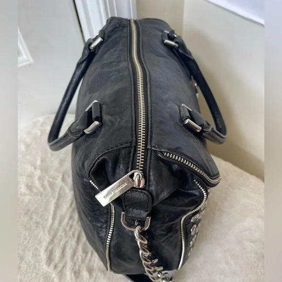 Michael Kors Black Leather Satchel EUC - Picture 6 of 14